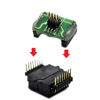 Connect adaptor to the pin headers on the SPI socket.